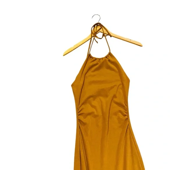 VICI Camel Tan Midi Halter Dress - Picture 4 of 6
